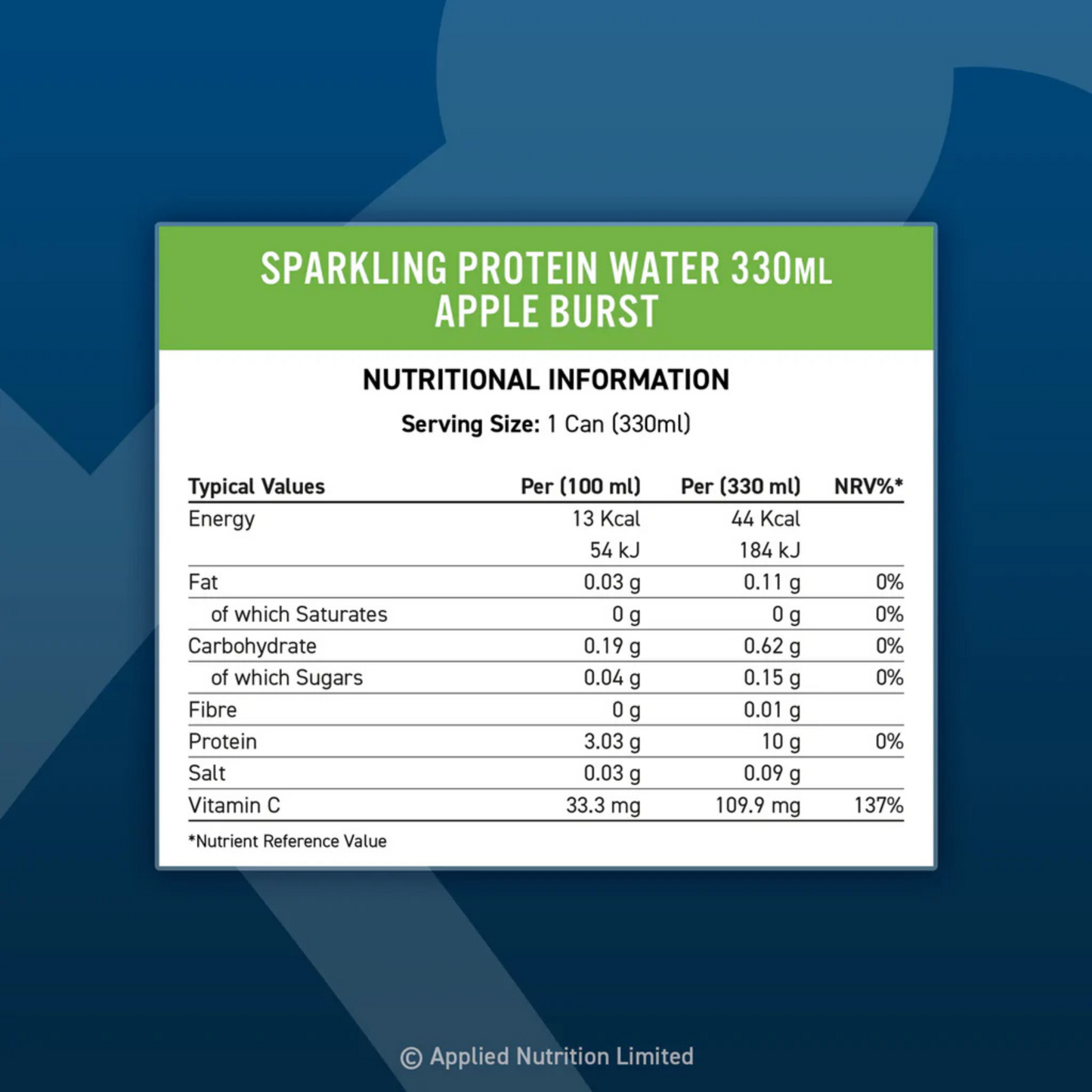 APPLIED NUTRITION Sparkling Protein Water 12x330ml