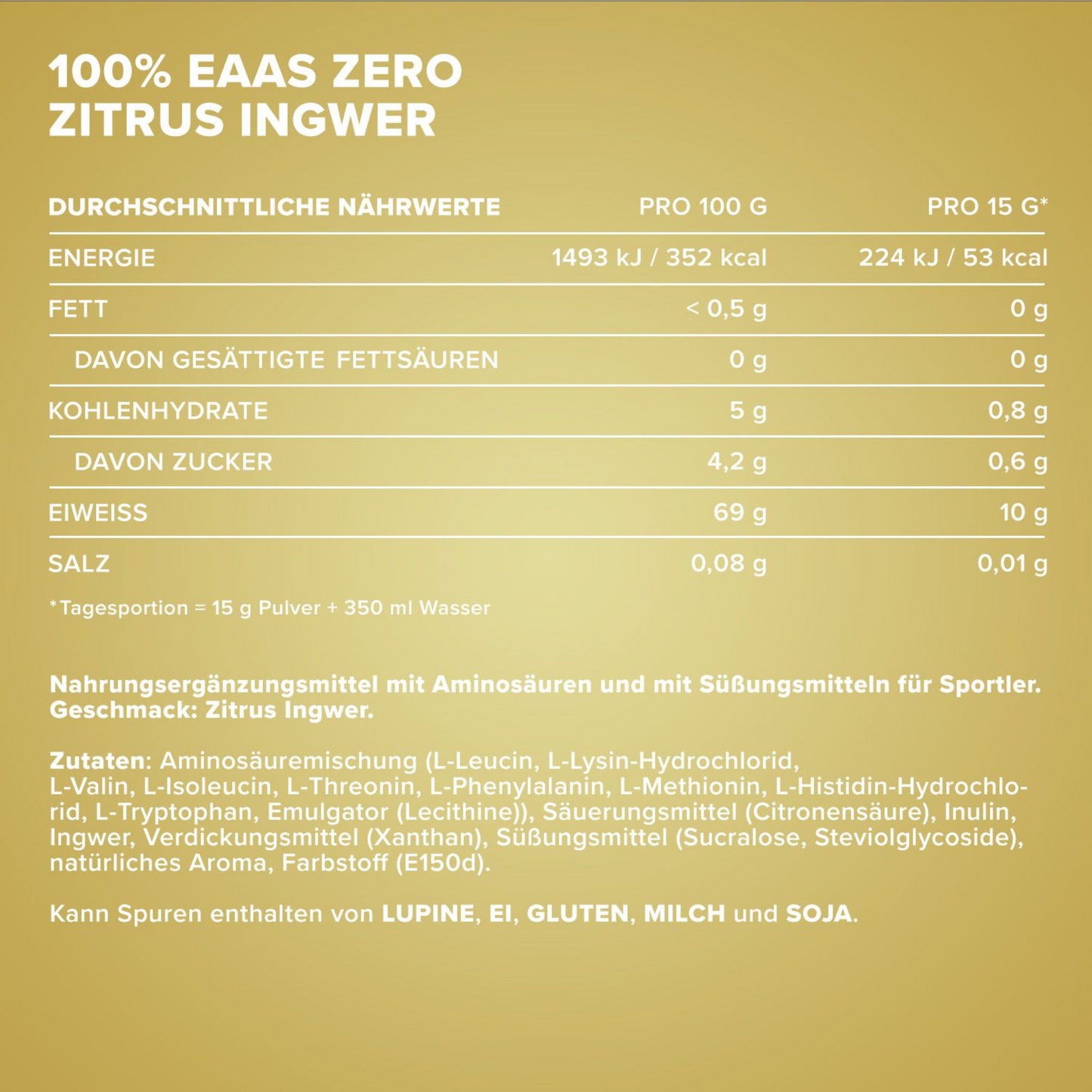 IRONMAXX 100% EAAs Zero 500g