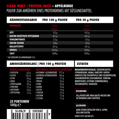 BIG ZONE Clear Whey Protein Juice 1000g