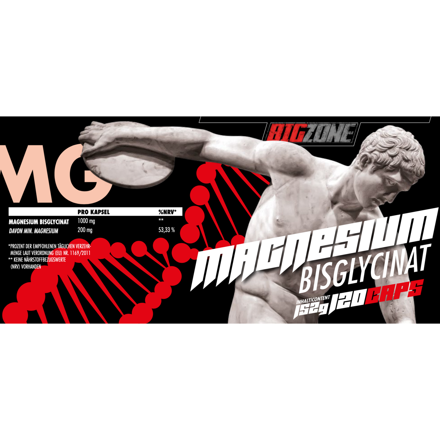 BIG ZONE Magnesium Bisglycinat 240 Kapseln