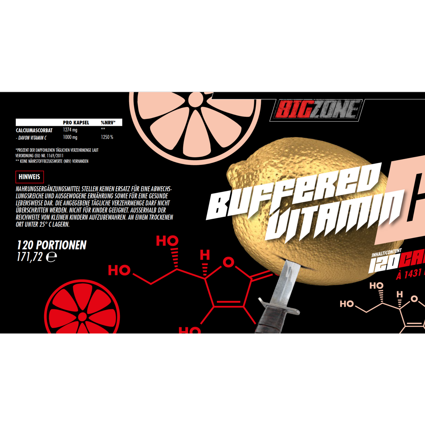 BIG ZONE Buffered Vitamin C 120 Kapseln