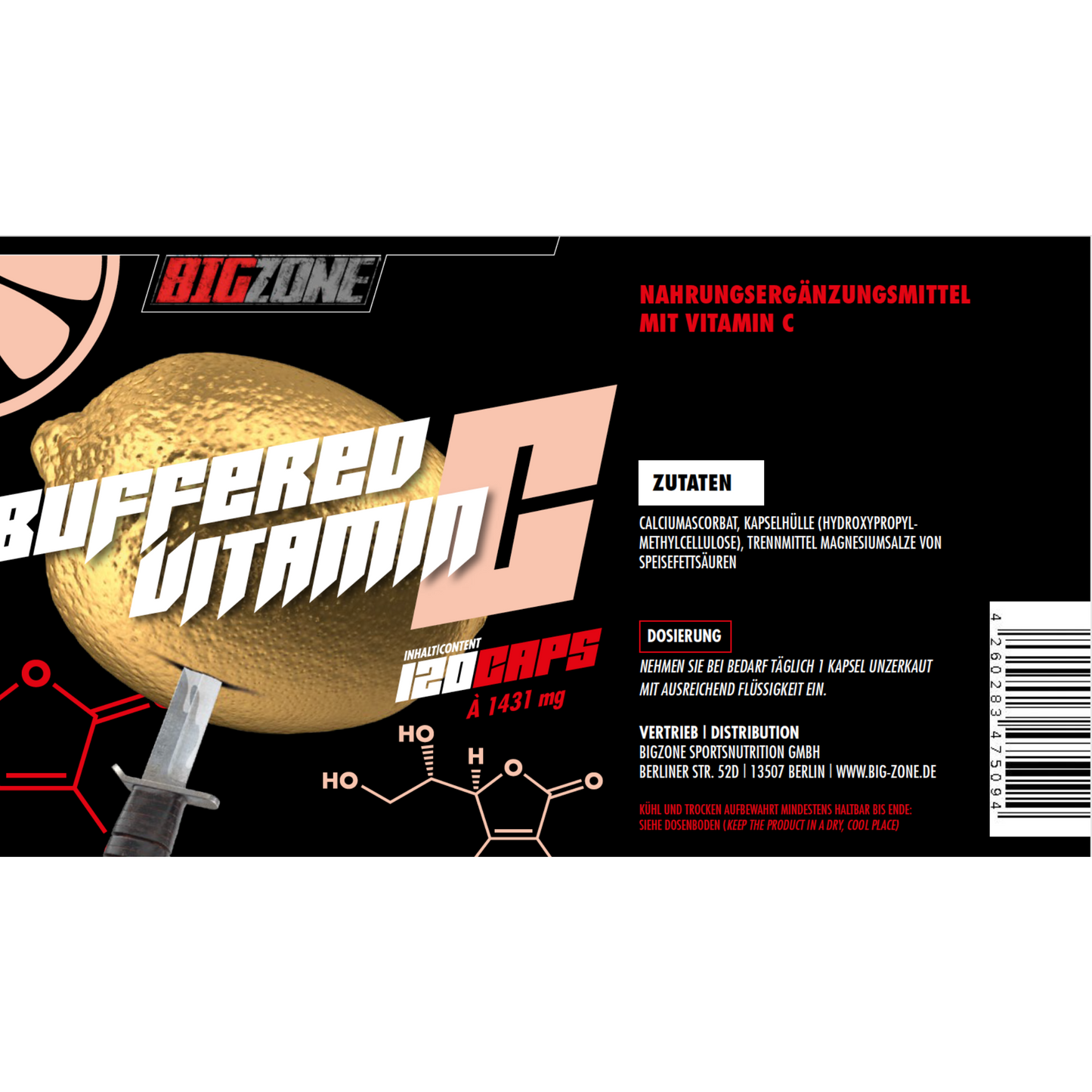 BIG ZONE Buffered Vitamin C 120 Kapseln