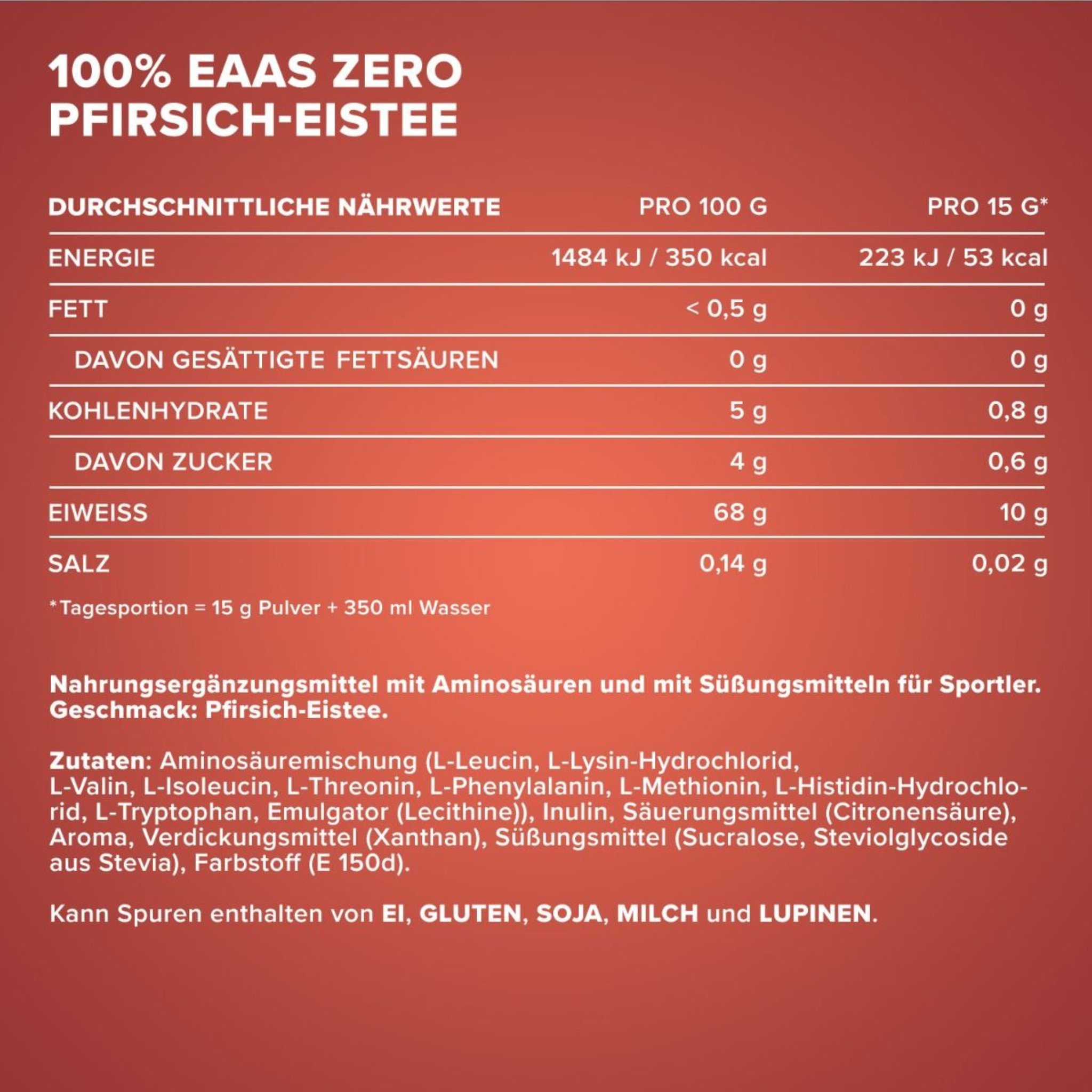 IRONMAXX 100% EAAs Zero 500g