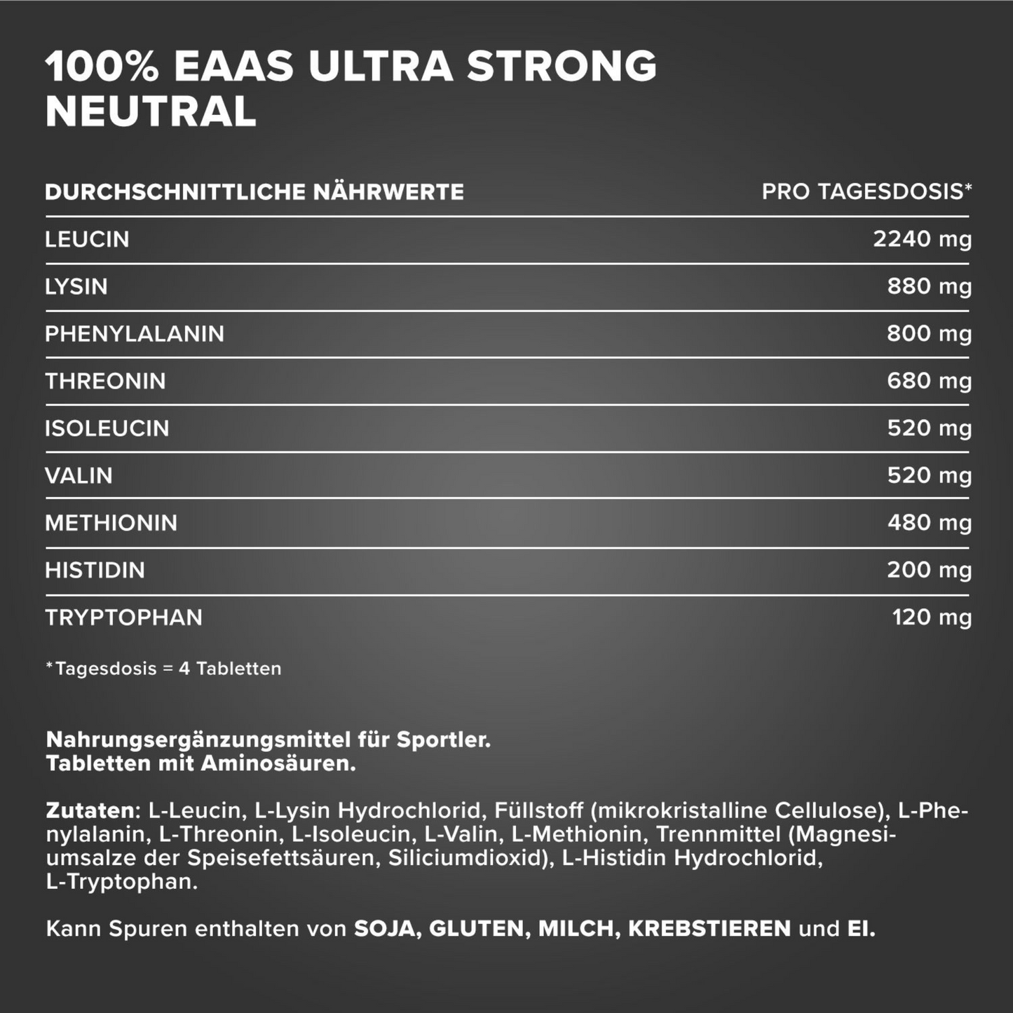 IRONMAXX 100% EAAs Ultra Strong Tabletten