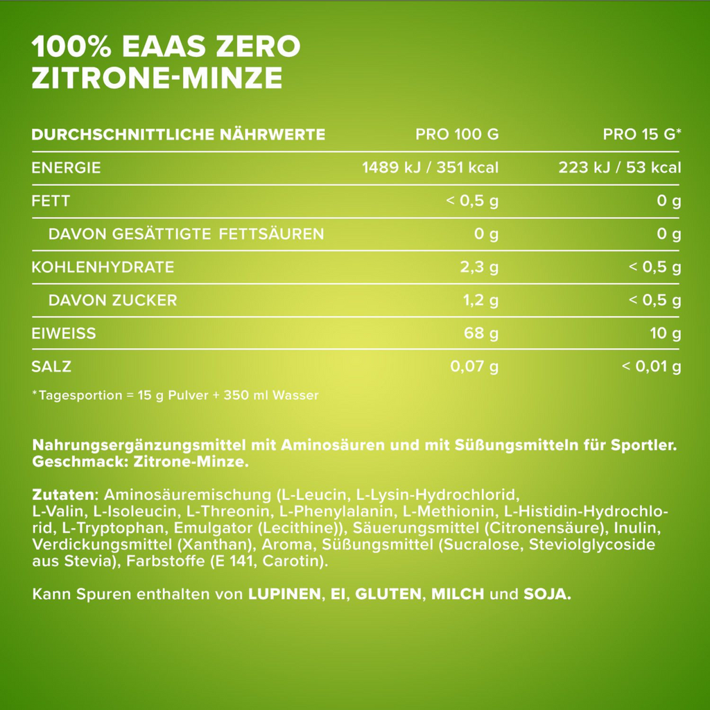 IRONMAXX 100% EAAs Zero 500g