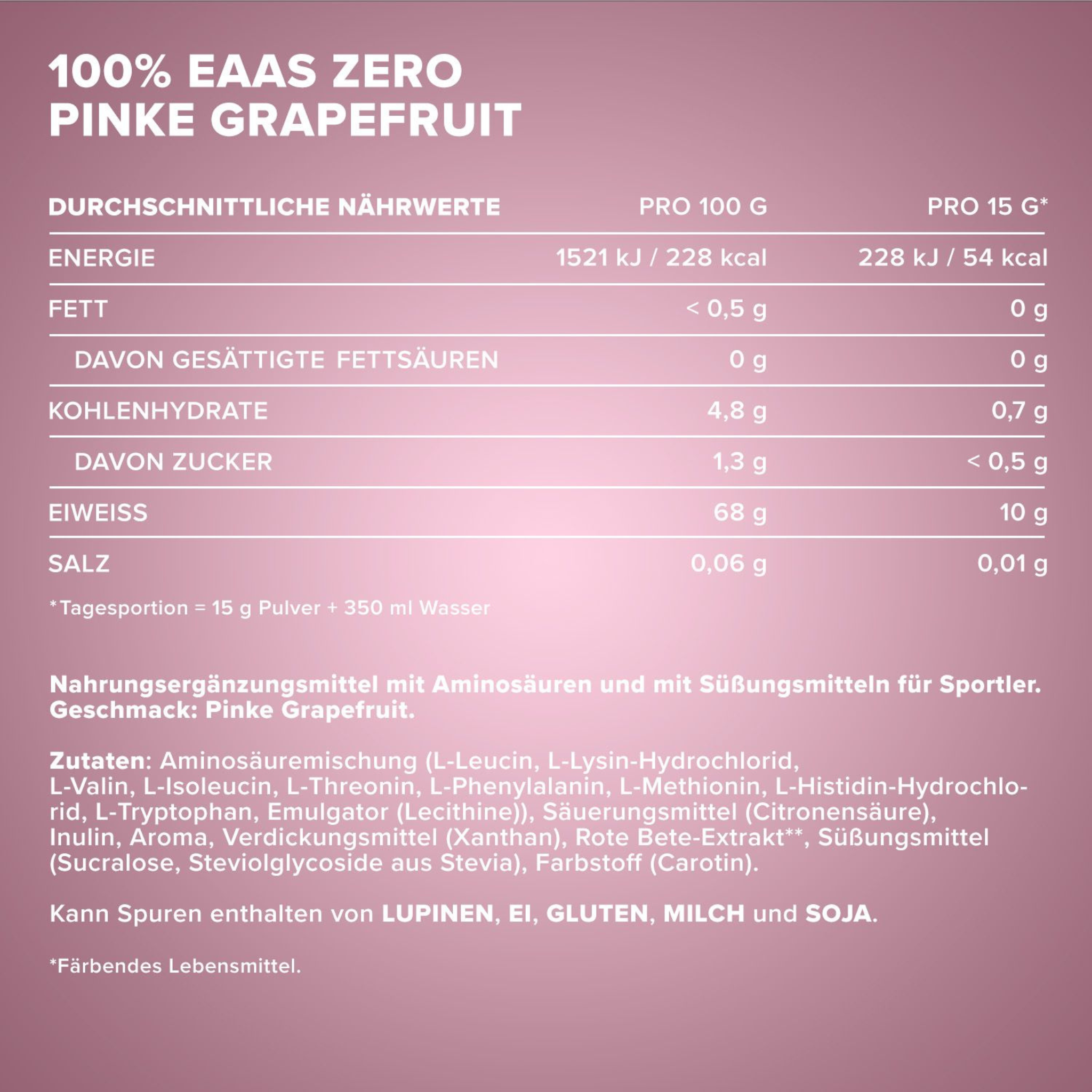 IRONMAXX 100% EAAs Zero 500g