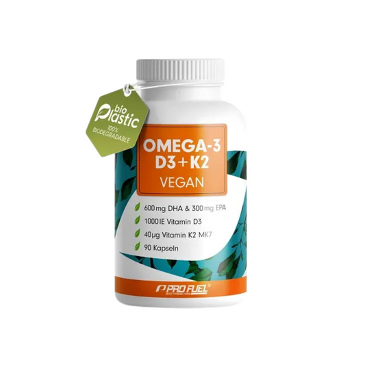PROFUEL Omega-3 + D3 + K2 Komplex 90 Kapseln (Algenöl)