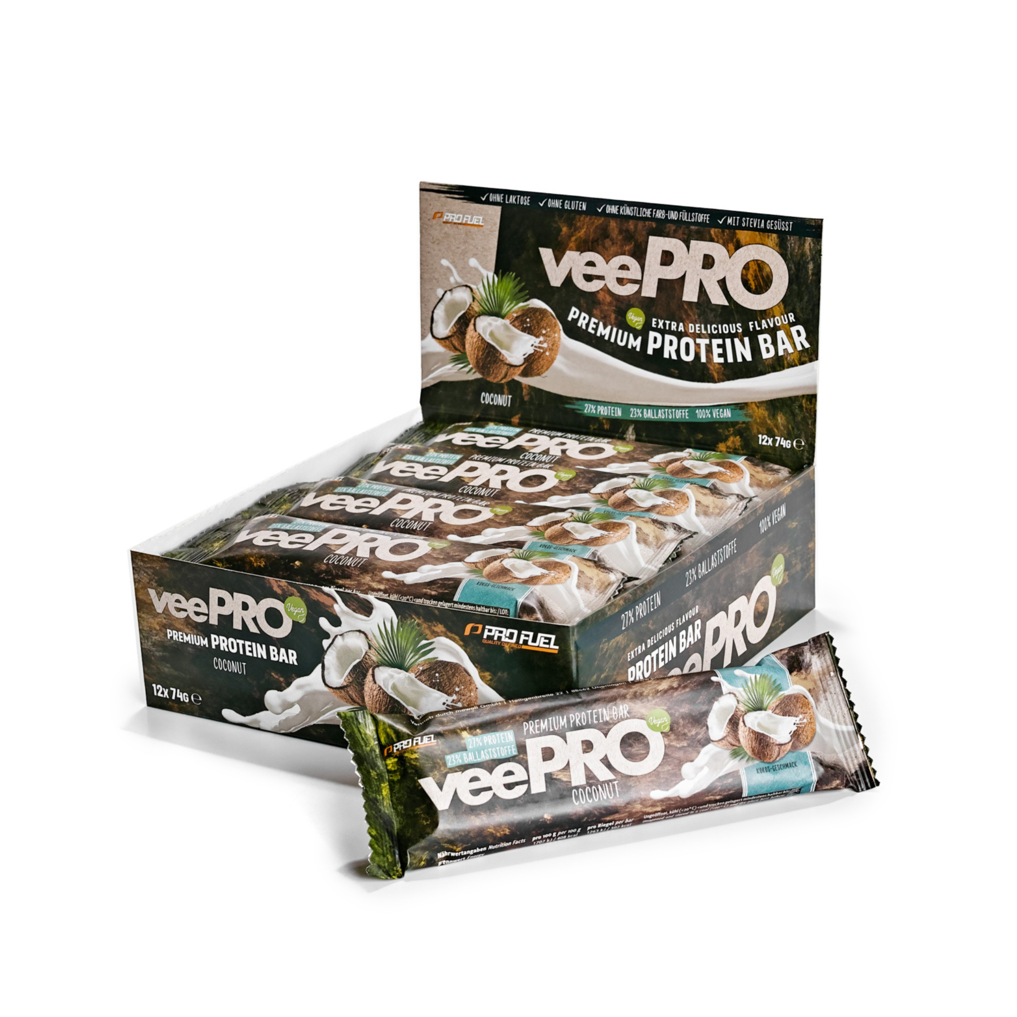PROFUEL veePRO Proteinriegel vegan 12x74g