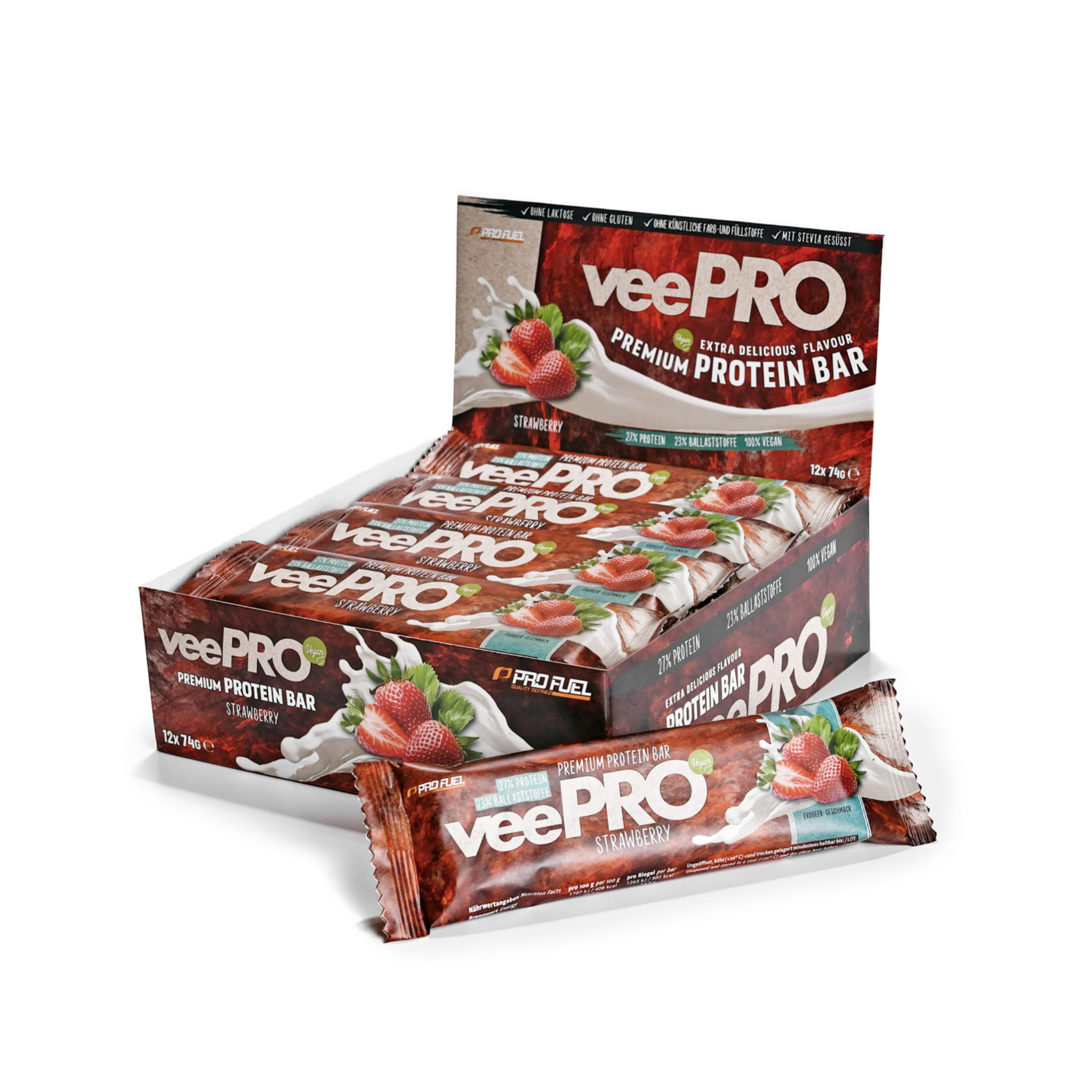 PROFUEL veePRO Proteinriegel vegan 12x74g