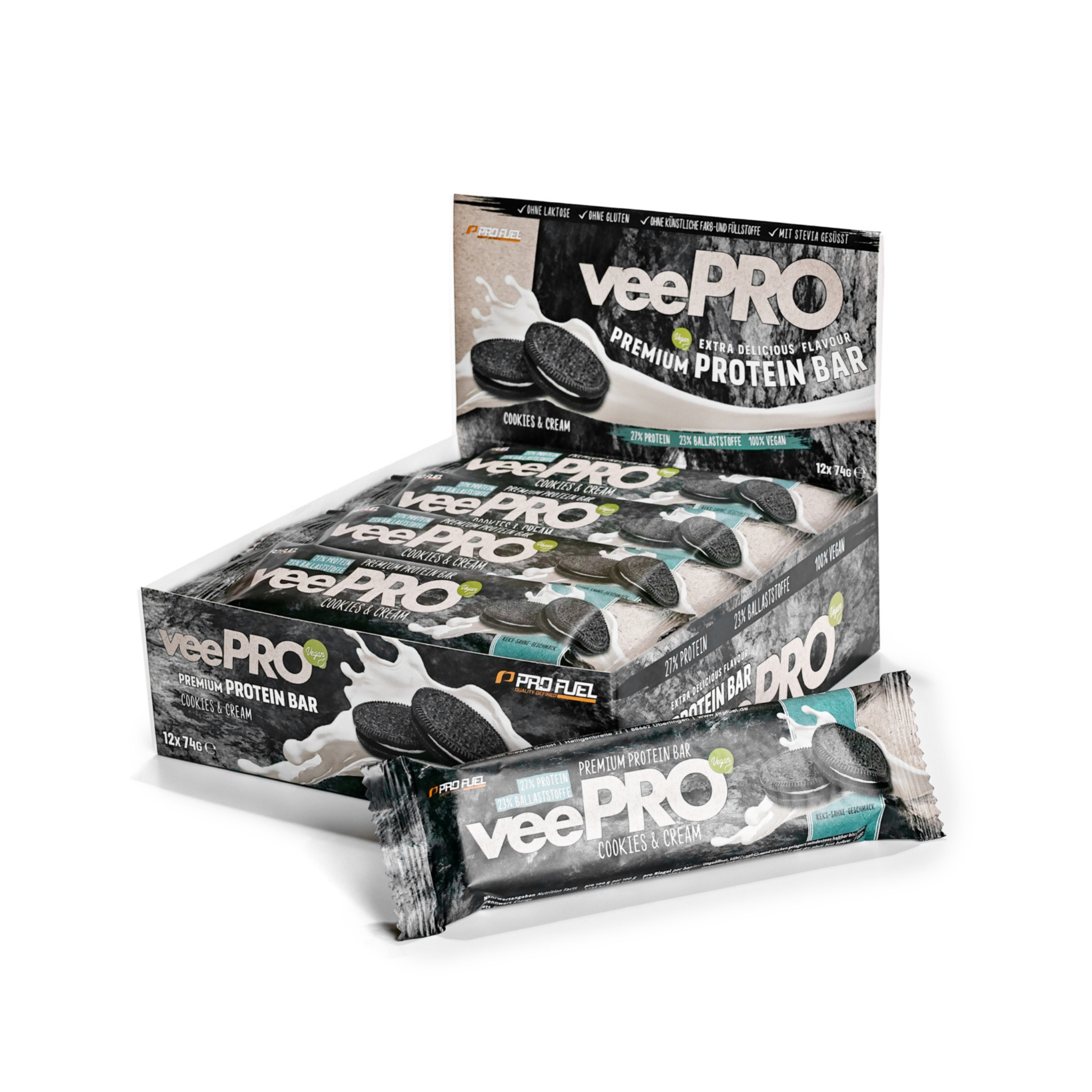 PROFUEL veePRO Proteinriegel vegan 12x74g