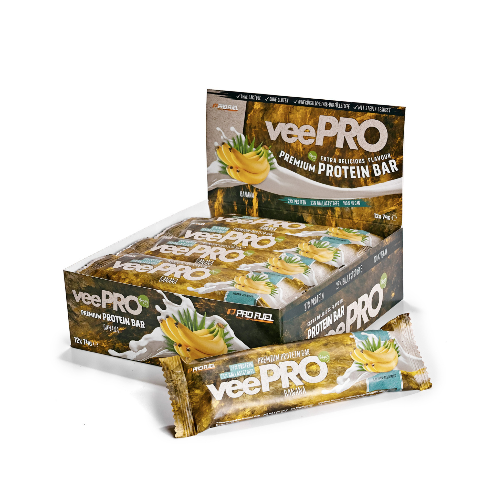 PROFUEL veePRO Proteinriegel vegan 12x74g