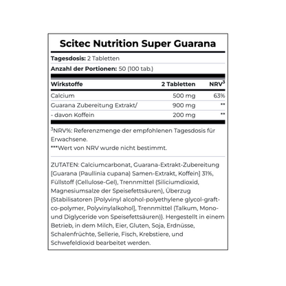 SCITEC NUTRITION Super Guarana 100 Tabletten