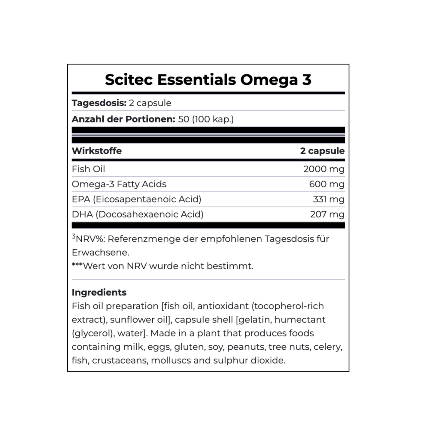 SCITEC NUTRITION Omega-3 100 Kapseln