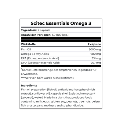 SCITEC NUTRITION Omega-3 100 Kapseln